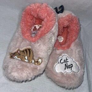 Womens Cat Nap Sleepytime Snoozies Pink Slippers Size 7/8 NWT